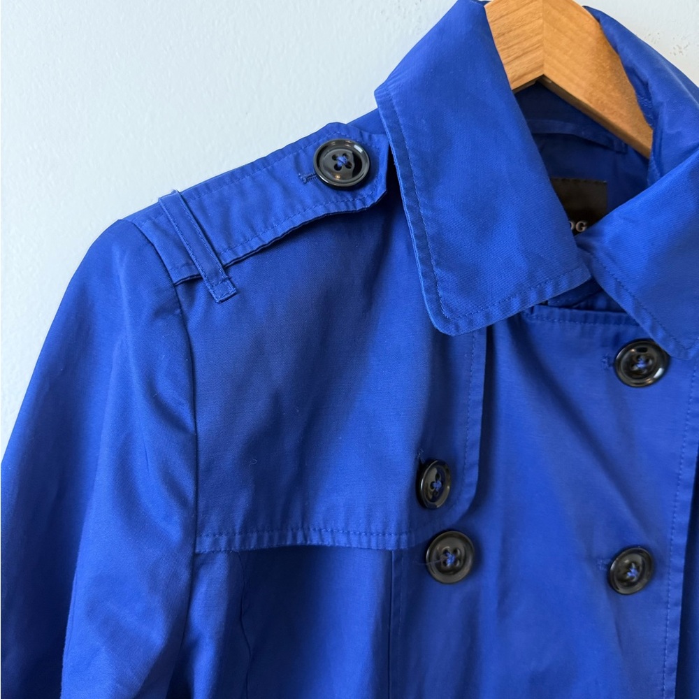 London Fog Double-Breasted Trench Coat – Royal Blue – Size M